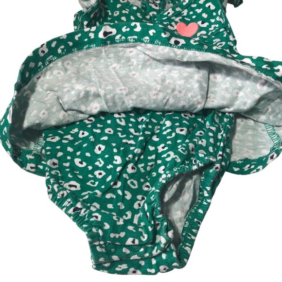 Baby Girls Rompers 2 Pc Set Carters & Bon Bébé 0-3 Mo Floral Leopard Cotton - Picture 6 of 13